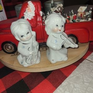 Vintage porcelain music girls